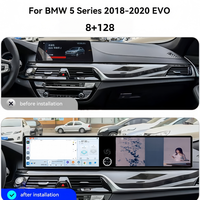 Lecteur multimédia automobile à double écran tactile 25,6 pouces, CarPlay et Android Auto, navigation pour BMW Série 5 G30 2018-2020, compatible avec les véhicules conduits à gauche et à droite