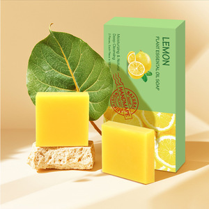 Jabón en Barra de Algas Marinas <span class=keywords><strong>con</strong></span> Limón Lobel, 200g, Natural, <span class=keywords><strong>con</strong></span> Aceites Esenciales Herbales, Anti-Acné, Blanqueador, Hidratante, Hecho a Mano, para Rostro y Cuerpo - Product Image 3