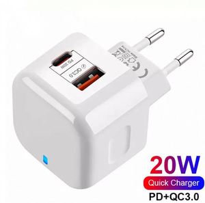 HotSale PD 20W QC3.0 USB Type C อะแดปเตอร์ชาร์จเร็วแบบพกพา ช่องเสียบคู่ สำหรับ iPhone 15 16 และ Samsung - Product Image 2