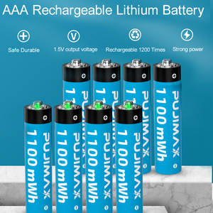 Batería <span class=keywords><strong>Recargable</strong></span> PUJIMAX <span class=keywords><strong>AAA</strong></span> de 1.5V, Batería de Iones de Litio, Celda Cilíndrica de 666mWh, Batería de Litio <span class=keywords><strong>AAA</strong></span> para Electrodomésticos - Product Image 2