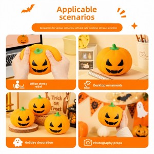 Juguete Antiestrés de Goma con Forma de Calabaza de Halloween de 12 cm, de Rebote Lento, Adorno Decorativo Original para Todos - Product Image 4