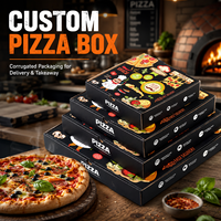 Boîte à pizza jetable personnalisée de 12 pouces avec laminage mat et carton ondulé, prix compétitif et bonne qualité