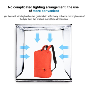 Hochwertiges 200 cm Foto-LED-Studiozelt Faltbares PULUZ 200cm X120x 80cm Lichtzelt <span class=keywords><strong>Softbox</strong></span> Fotozelt Studio Soft LED-Box - Product Image 4