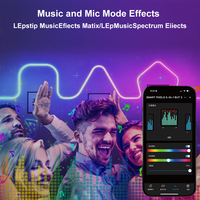 TY-X7 Controlador Remoto 5 en 1 con Sincronización Musical LED, 4 Zonas, Control por Aplicación Zigbee WIFI, Alcance de 30M, Pantalla de Luz Digital RGB Pixel SPI