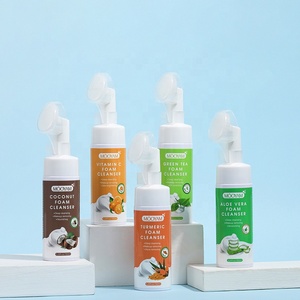 Mousse <span class=keywords><strong>Nettoyante</strong></span> Éclaircissante Démaquillante à Bulles pour le <span class=keywords><strong>Visage</strong></span> avec <span class=keywords><strong>Brosse</strong></span> en Silicone pour un Nettoyage en Profondeur - Product Image 1