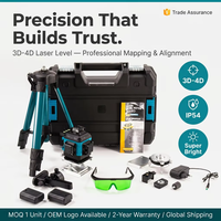 Niveau laser vert professionnel 16 lignes 4D, outil de nivellement et de traçage pour la construction, auto-nivelant à 360° pour le carrelage et les plafonds