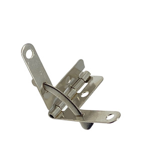 Charnière de meuble encastrée en fer plaqué or blanc, charnière à ressort V1 403 V1 404, design moderne - Product Image 3