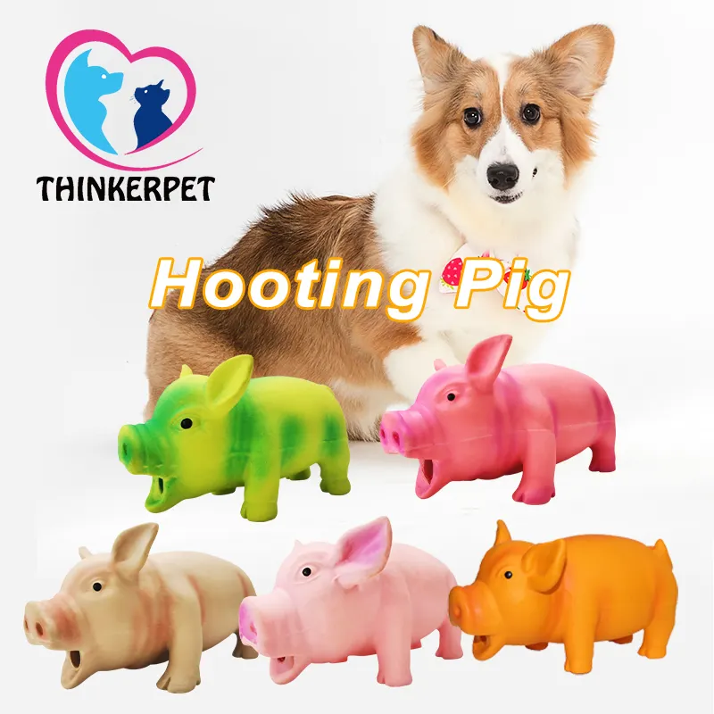 6 дюймов свинья жевательная игрушка для домашнего животного свиньи звук игрушка для собаки в форме поросенка хавронов