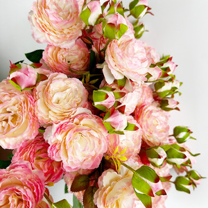 Fleurs artificielles de pivoine occidentale en soie, 60 cm de haut, bouquet de simulation pour mariage et décoration intérieure - Product Image 4