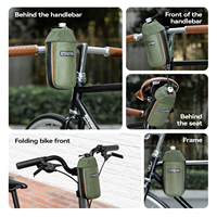 ROCKBROS ROAD to SKY SERIES Sac pour bouteille d'eau en tissu pour vélo de montagne Sac pour guidon de vélo pliant pour l'équitation
