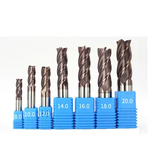 Carbide End Mill 4 Flautas Final Moinho Cortador De Fresagem De Carboneto Plano Ferramentas De Corte Moinhos De Fim HRC55 Fresas CNC Ferramenta Para Metal