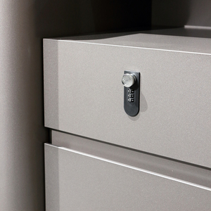 Muebles de Oficina Modernos para CEO, Escritorio de Oficina de Madera MDF, Mesa Ejecutiva en Forma de L para Gerente con Archivador - Product Image 4