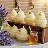 Un lot de 12 bougies en cire d'abeille faites à la main, écologiques, cadeaux de remise de diplôme, de mariage, de fête pour la décoration de la maison
