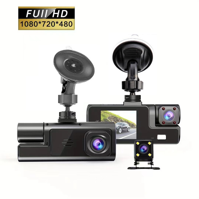 New Wireless WiFi Dash Cam Triple Lens 1080P Rearview Mirror Sync Easy Installation for Private Cars