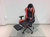 Chaise de bureau gaming avec repose-pieds, support lombaire et éclairage LED – La meilleure chaise d'ordinateur pour gamers