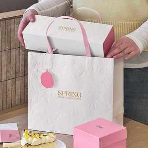 Custom Eco-Friendly <b>Biodegradable</b> Recyclable Disposable Luxury White Cardboard Food Packaging Embossing <b>Paper</b> Bags - Product Image 2