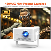 Projecteur intelligent Magcubic HY450Max 2026 LED 1080P natif 1100 ANSI 8K avec autofocus, haut-parleur 12W, WiFi 6, BT54, portable, pour la maison, avec fonction Air Mouse
