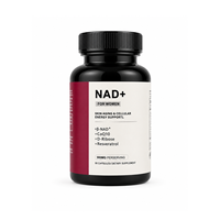 Complément alimentaire personnalisé NAD+ pour femmes, capsules NAD CoQ10 D-Ribose Resveratrol, 90 capsules, soutient l'énergie cellulaire et la vitalité des femmes