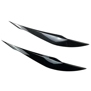 2 piezas OLIVER Cubiertas de faro de coche tipo ceja de carbono ABS, pegatinas de embellecimiento para faros delanteros para Serie 3 F30 F31 <span class=keywords><strong>318i</strong></span> 320i - Product Image 4
