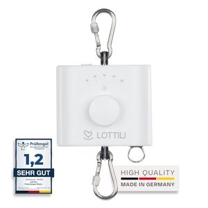 Cuna Mecánica para Bebé Lottili, Color Blanco, con Motor, Funciona con Batería y USB, Hecha en Alemania - Product Image 1