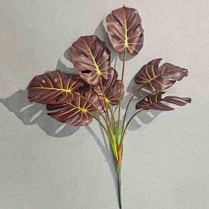 Piante Artificiali al Tatto Realistico, Foglie in Lattice Verde, Monstera per Decorazioni di Matrimoni, Interni, Pareti, Case e Stanze - Product Image 4