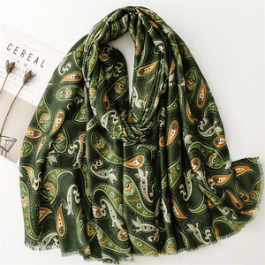 Stile retrò stile femminile <span class=keywords><strong>elegante</strong></span> con motivo floreale motivo floreale in cotone con motivo a forma di fiore sciarpe <span class=keywords><strong>nero</strong></span> Beige anacardi lamina d'oro Glitter scialli - Product Image 3