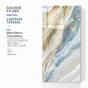 Carreaux de sol en céramique de luxe 750x1500mm, design léger et luxueux, antidérapants, pour utilisation en intérieur dans les KTV, hôtels et clubs - Product Image 6