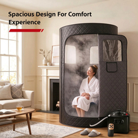 Tenda Sauna Uap Portabel 3L dengan Pengontrol Suhu 9 Tingkat, Timer 99 Menit, Pemanasan Cepat, dan Fitur Mati Otomatis