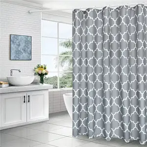 Shower Curtain with 12 Hooks Machine Washable Modern Luxury Shower Curtain for Bathroom