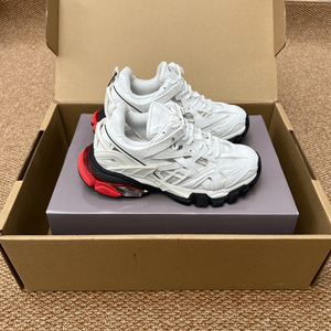 Zapatillas Deportivas de Plataforma con Malla Blanca, Roja y Negra, Transpirables, Estilo Urbano - Product Image 3