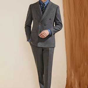 Blazer da Uomo in Lana Grigio Ardesia <span class=keywords><strong>su</strong></span> <span class=keywords><strong>Misura</strong></span>, Vestibilità Professionale per Eventi di Logistica Globale - Product Image 1
