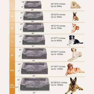 Fábrica personalizada minimalista elegante divertido rectángulo ortopédico memoria espuma perro cama moderna Anti estrés mascota gato refuerzo - Product Image 3