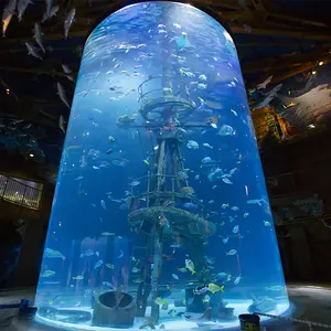 Заводской высококачественный хит продаж акриловый цилиндрический аквариум, профессиональный производитель акриловый аквариум #