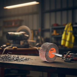 Ttake Abrasive Cloth Flap Wheel 80x30 Mm 6 Mm Shaft 120 Grit For Metal Grinding - Product Image 3