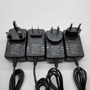 12V1A AC adaptor Power Supply AC ke DC Plug 4.0x1.7mm untuk 5.5x2.5mm bentuk T generik untuk LED Strip lampu CCTV kamera LED