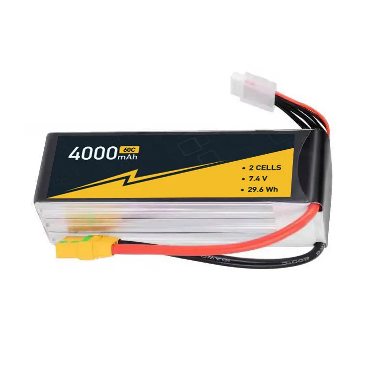 7.4V 2S 3S 4S Lipo Lithium Ion Polymeer 4000Mah 60c Harde Hoes Voor Rc Auto Mi Drone 4K Boot Accu