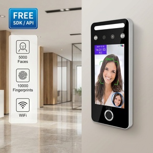 Système de contrôle d'accès par reconnaissance faciale dynamique IA avec lecteur WiFi et code QR, terminal biométrique de présence TCP/IP - Product Image 1