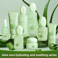 Set Kosmetik Perawatan Kulit Lidah Buaya Grosir, Melembapkan, Menenangkan, Toner, Lotion, Krim