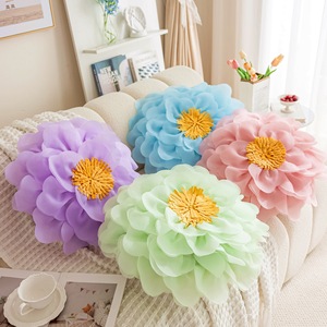 Funda de Almohada Personalizable con Flores de Tul Tridimensionales, Estilo Princesa de Lujo, Primavera 2026, Estilo Ins, para Dormitorio - Product Image 1