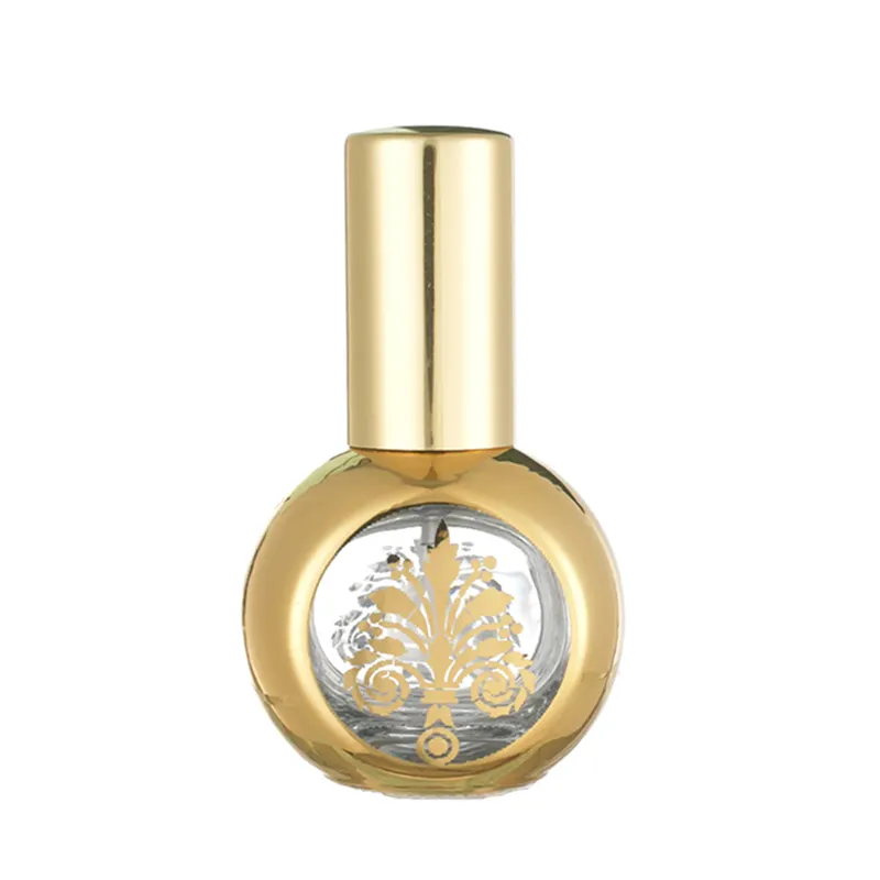 Großhandel Luxus 15ml Goldene Parfüm flasche Glass pray Reise Vintage Parfüm Probe Flasche Herstellung