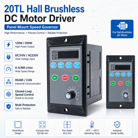 Contrôleur de vitesse BLDC 20TL pour moteur CC sans balais, AC220V DC310V 120W 200W, avec affichage numérique RS-485 et protection IP54