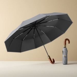 Paraguas Plegable de Viaje para Adultos de Alta Calidad, Personalizado con Protección UV, Mango de Madera y Nylon, con Logotipo de Empresa Impreso - Product Image 4