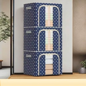 Organizador de Almacenamiento Plegable de Gran Capacidad, de Tela Oxford, con Marco de Acero, Cajas para Ropa, para Armario del Hogar - Product Image 3