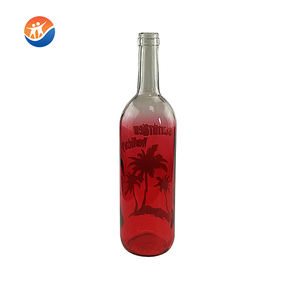 Nueva Botella de Agua o Vino de Vidrio Transparente de Color con Tapa de Clip de Corcho y Diseño Estampado en Oro - Product Image 4