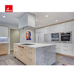 Gabinete de cocina chino <span class=keywords><strong>Manhattan</strong></span> Frame-Less Market Trend Grand por Light EV Oak Laminate Melamine High Gloss Lacquer Slab Panel - Product Image 2