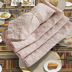 Serviettes en coton plissées <span class=keywords><strong>de</strong></span> style moderne faites à la main jetables carrées pour la maison ou l'avion - Product Image 6