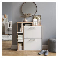 Organisateur de rangement extensible pour salon avec tiroir rabattable et meuble à chaussures autoportant en bois pour entrepôt et hôtel