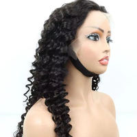 Perruque transparente HD 13*4 avec cheveux Remy chinois, densité 180%, respirante, pour bouclage à la machine