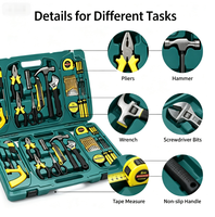 Ensemble d'outils à main professionnels en acier au carbone de 27 pièces avec étui rigide pour l'entretien domestique et le kit de réparation DIY