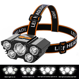 Smart Home Products High Power 5 <b>LED</b> <b>Flashlight</b> Rechargeable With Built in Battery Strong Light Camping Smart Home Products - Product Image 1